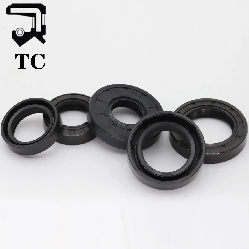 TC 8 10 11 12*14 15 16 18 20 21 22 25 26 28 32*4 5 6 7 8 10 Nitrile Rubber NBR Grooved Lip Spring Gasket Ring Skeleton Oil Seal