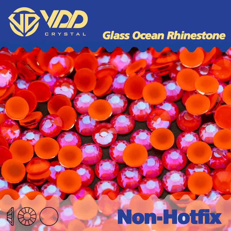 VDD SS6-SS30 310 D Red Orange Glass Rhinestones Crystal Flatback Glitter Strass Stone For Nail Art DIY Crafts Accessories