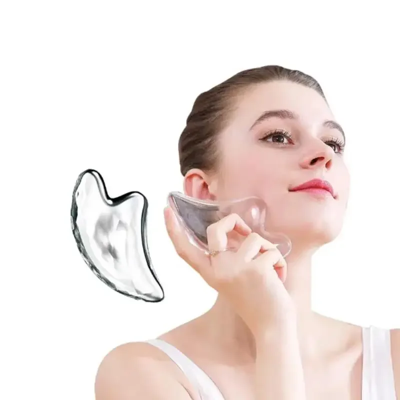 

Spa Crystal Scraping Board Transparent Scraper Beauty V-face Slimming Facial Massage 3D Guasha Beauty Dredging Meridians