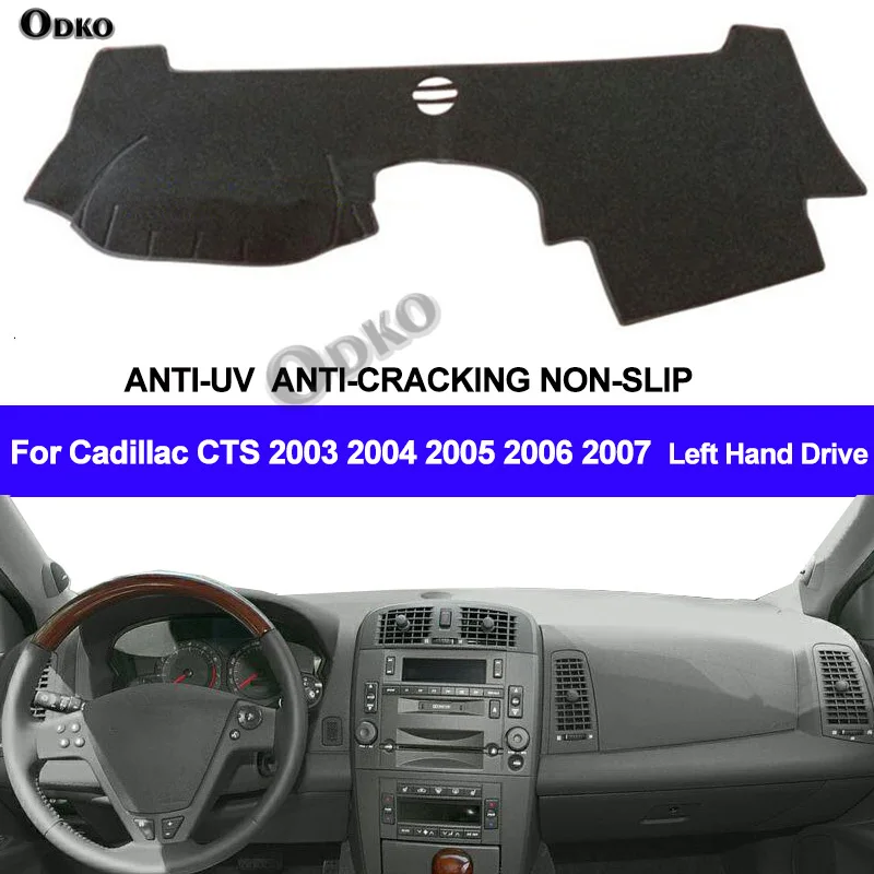 Cubierta del salpicadero del coche para Cadillac CTS 2003 2004 2005 2006 2007 Dashmat parasol alfombra Auto tablero alfombrilla estilo del coche