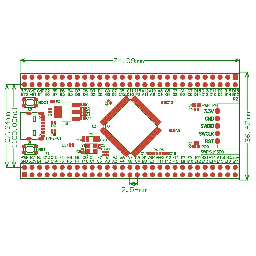 STM32G474QET6 Development Board Core Board STM32G474 Microcontroller System Learning Board Evaluation Board