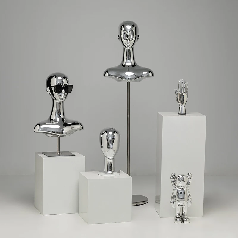 Luxury Mannequin Head for Clothing Store Wig Hat Showcase Stand Elegant Scarf Holder Retail Boutique Decoration Accessories