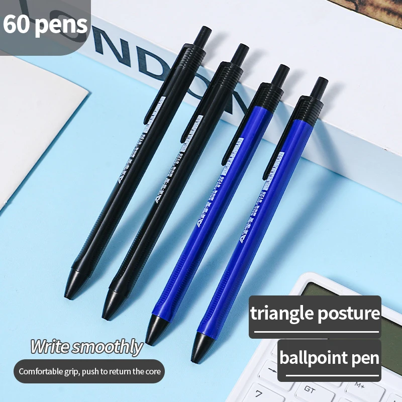 

Push ballpoint pen 0.7mm blue core ballpoint pen oil pen office express blue medium oil pen