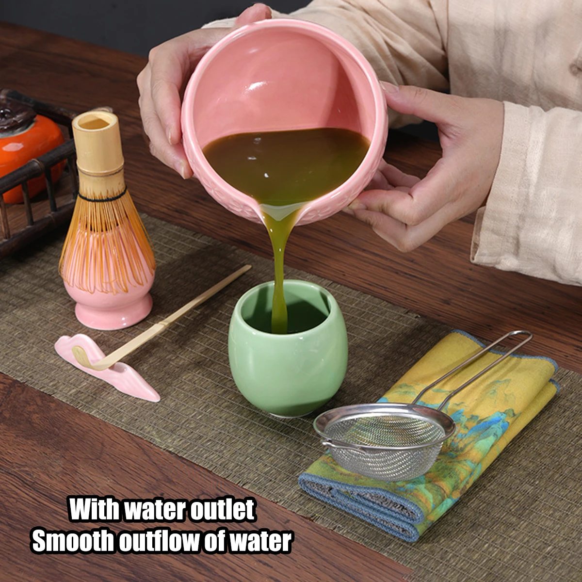

High-End Japanese Ceramic Matcha Gift Box Matcha Set Including Mixer And Bowl Grinder Brush Tea Set