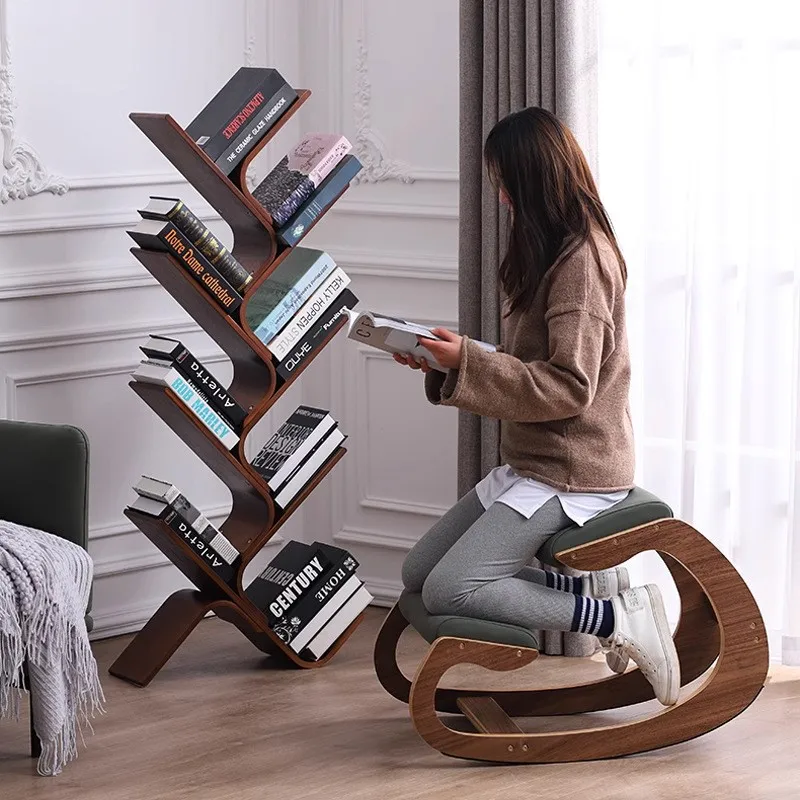 Creative Tree Design Solid Wood Material Can Be Used As A Floor Standing Bookshelf Living Room Against The Wall Simple Bookshelf