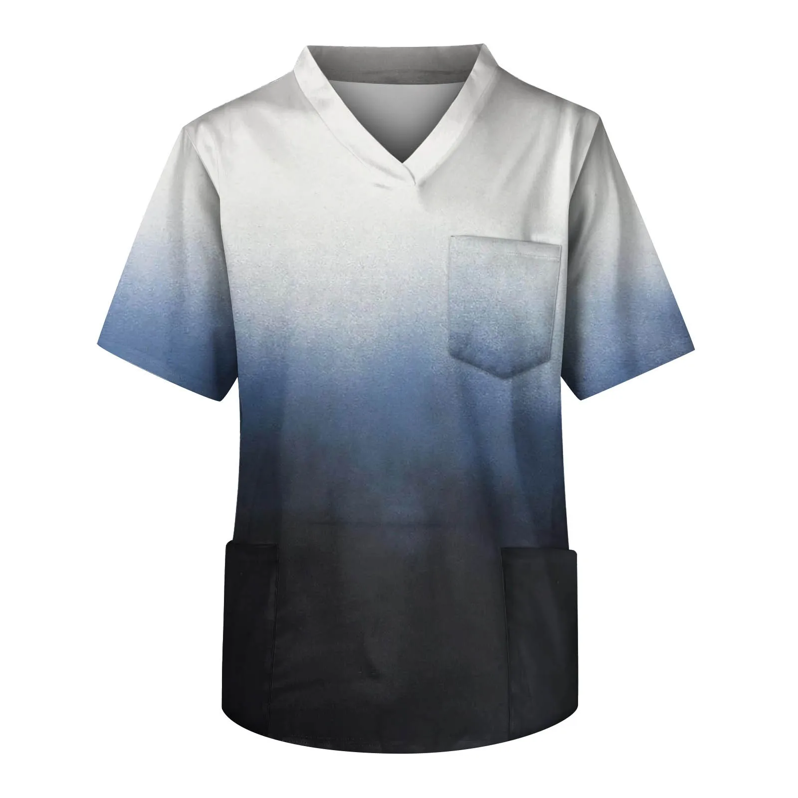 Uniform Mens Scrub Tops Shirt Solid Pocket Short Sleeve Blouse Male Workwear Athletic Nursing Uniforms Surgical Overalls