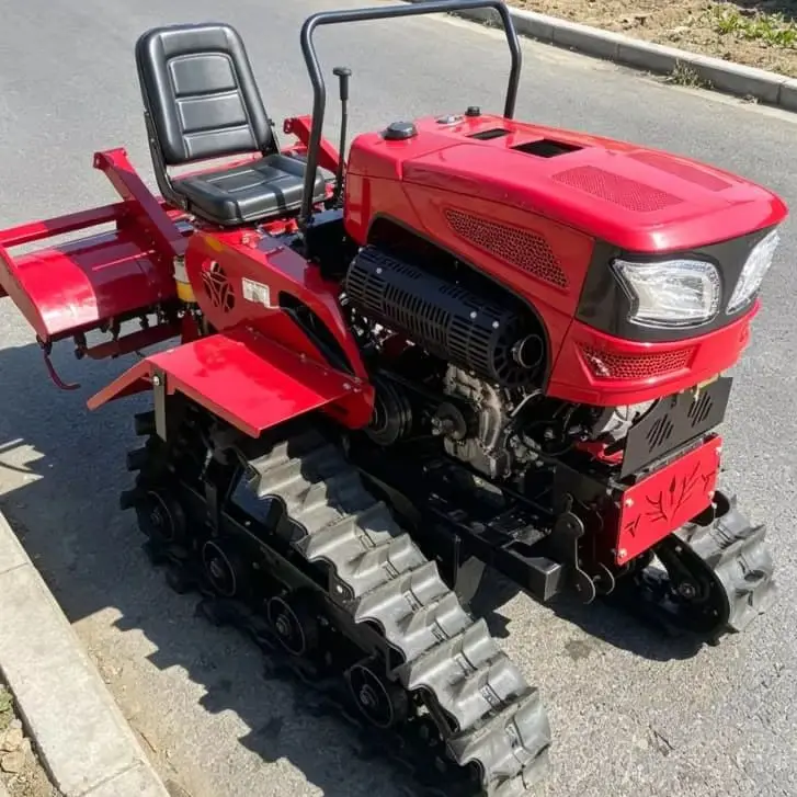 

Customized Rotary tiller, upgraded high-efficiency high-power mini tiller, small ploughing machine crawler integrated cultivator