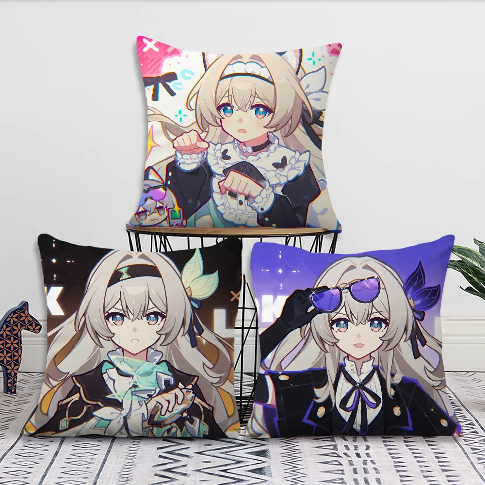 cushion cover Comfortable soft Pillow Case for Sofa Rail Firefly Honkai Living Room Star Home office Decor and Protective Covers