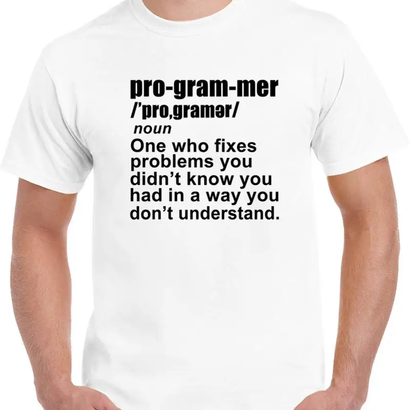 تعريف المبرمج الذي يصلح المشاكل التي لم تكن أعرفها، لقد كان لديك تي شيرت بتقنية مضحكة #1