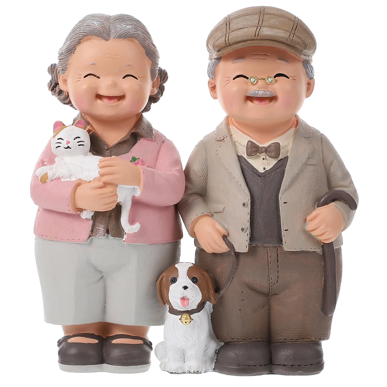 

1Set Loving Elderly Couple Resin Statue Romantic Wedding Anniversary Gift Parents Home Decor Elderly Couple Resin Statue