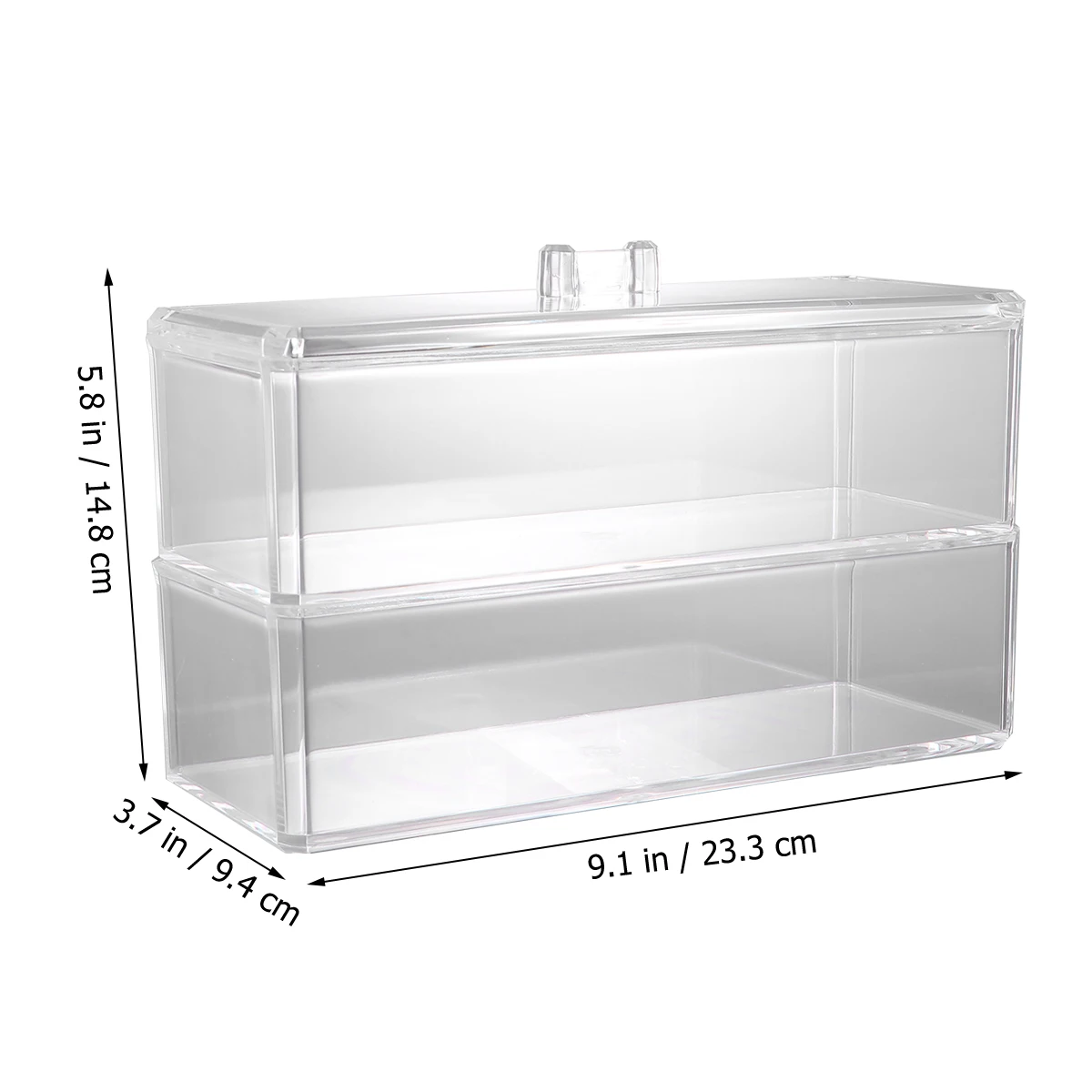 

Acrylic Makeup Brush Storage Box Double Layer Large Capacity Container Durable Lightweight Portable Organiser Stylish