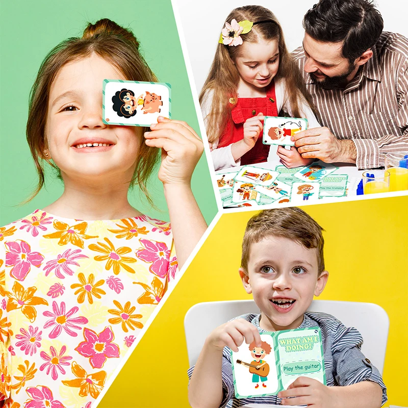 50Pcs/Set Cognition Learning Card Funny Memory Flash Cards Early Education Educational Toys For Children Kids