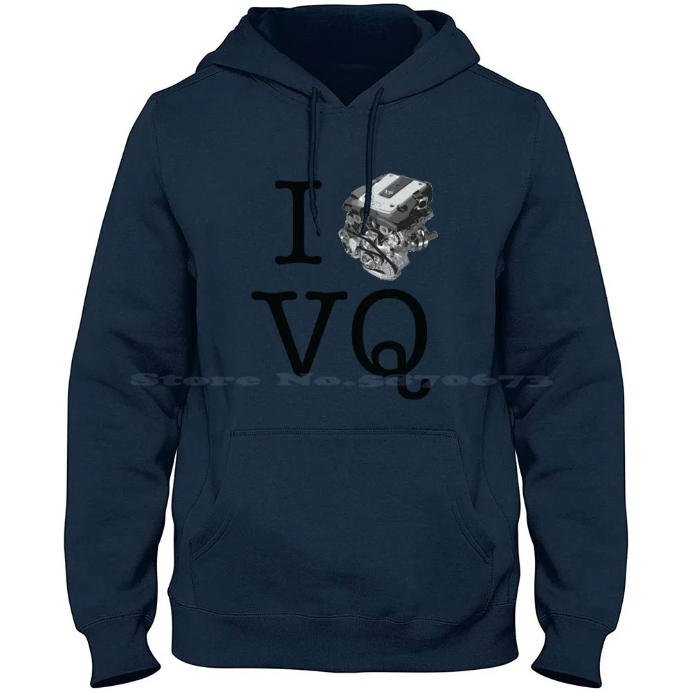 Iheartvq-Infiniti 100% Cotton Hoodie Infiniti Vq G35 M35 V6 Engine Cars I Heart