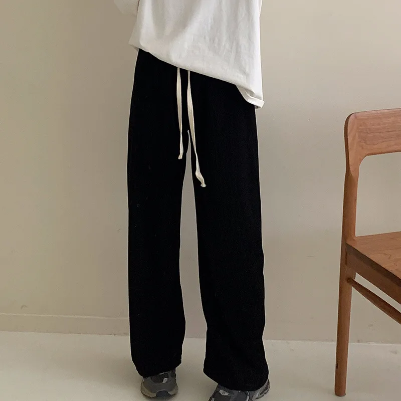 

Solid Color Wide Leg Pants for Women Spring Summer High-waisted Sweatpants Fashion All Match Loose Casual Long Trouser