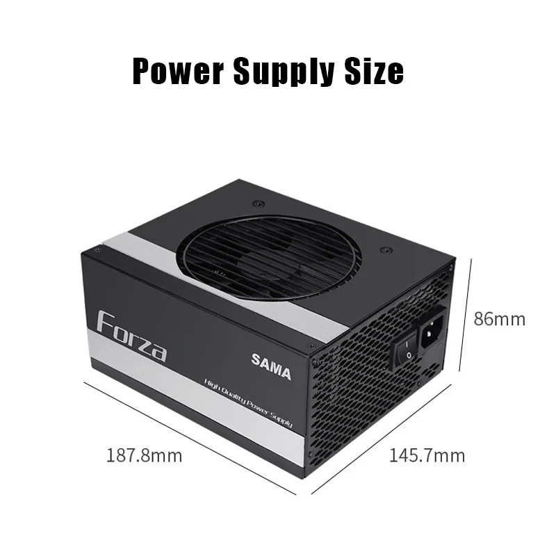 SAMA PLATINUM 1200 Watt Computer Power Supply 80PLUS Gold Medal / Active PFC / Silent Fan / 4kg ATX power supply