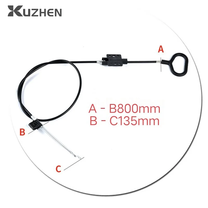 Easy Use Replacement Part Black Universal Recliner Pull Wire; D-Ring Handled Cable