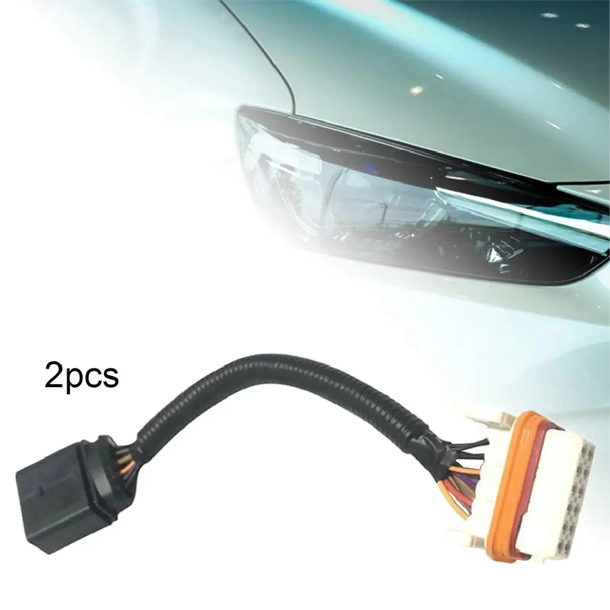 Imagem -05 - Cablagem do Farol do Carro Fio do Adaptador Apto para Volkswagen 20042007 7l6-971071-a 7l6971071a Pcs