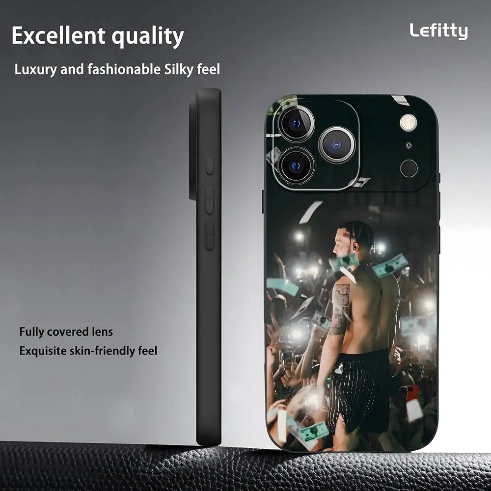 Rapper Zanger J-jc Reyes Telefoon Case Voor IPhone 17 16 15 14 13 12 11 Pro Max Plus mini Zwart Frosted Soft Shell Funda