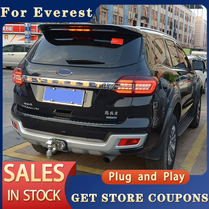 Car Tail Lights Parts For Ford Ranger Everest 2016-2020 Endeavour Taillights Rear Lamp LED Signal Reversing Parking FACELIFT