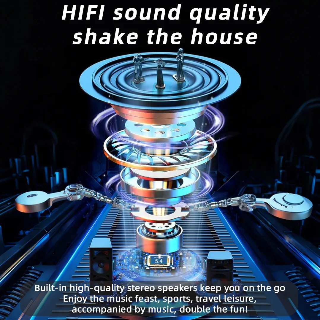 نظارات ذكية أنيقة لاسلكية 5.4 مكبر صوت مدمج، يدعم الرياضة الخارجية ومضاد للأشعة فوق البنفسجية مناسبة للرجال والنساء