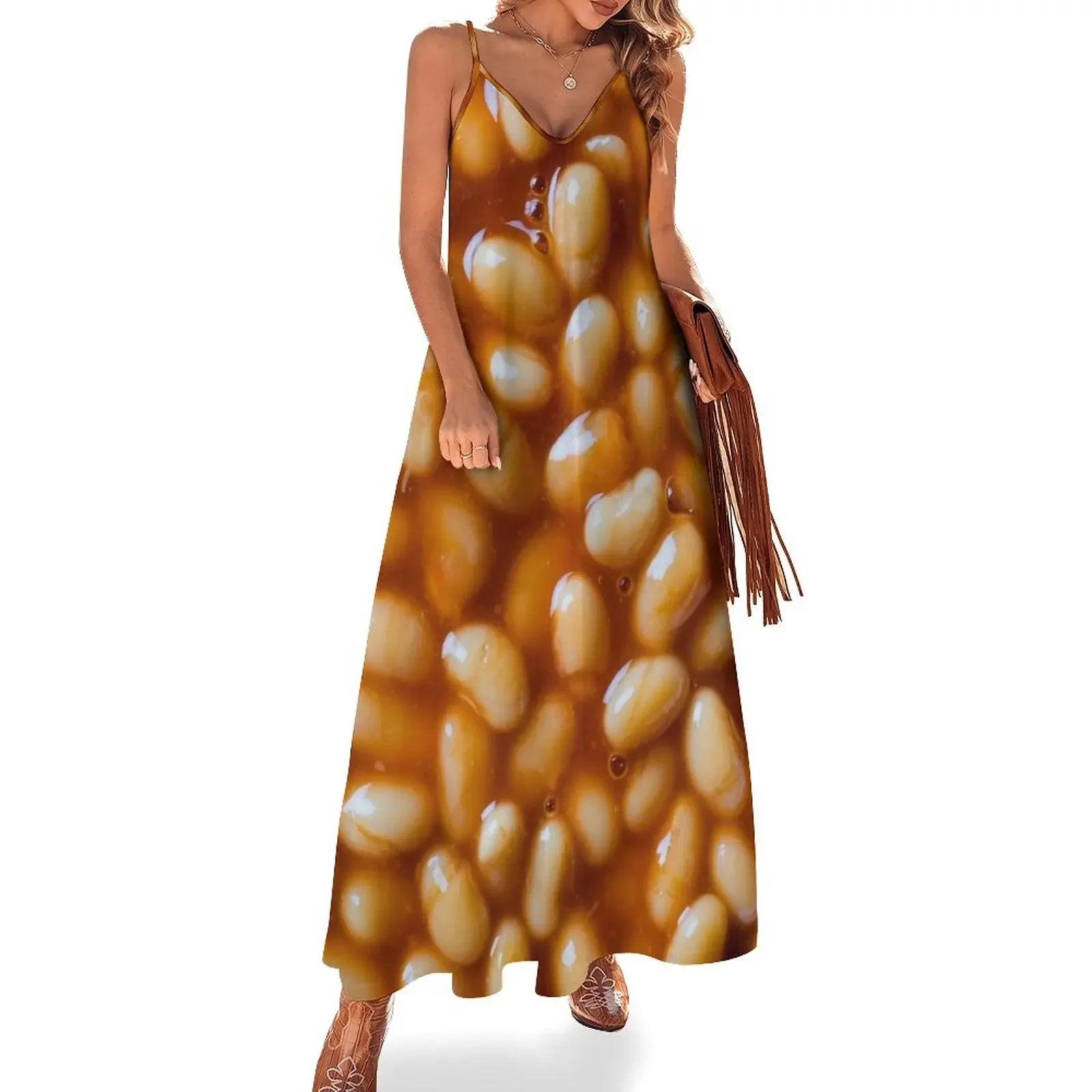 

Baked Beans Sleeveless Dress Women's long dress summer dress daily