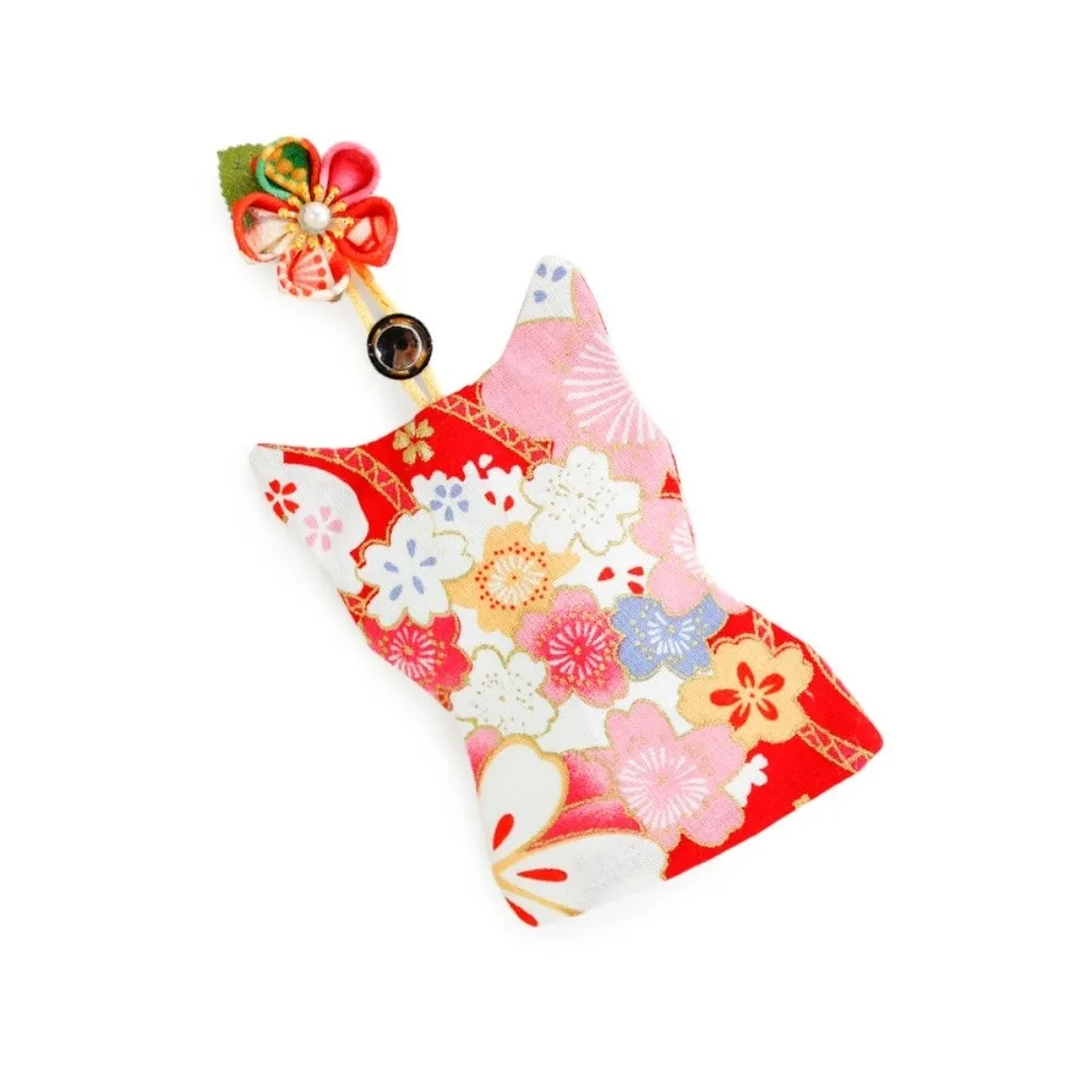 

Japanese Style Pull Out Key Case Pull Rope Mechanism Keyring Storage Fabric Key Holder Portable Arch Kitty Keychain Bag