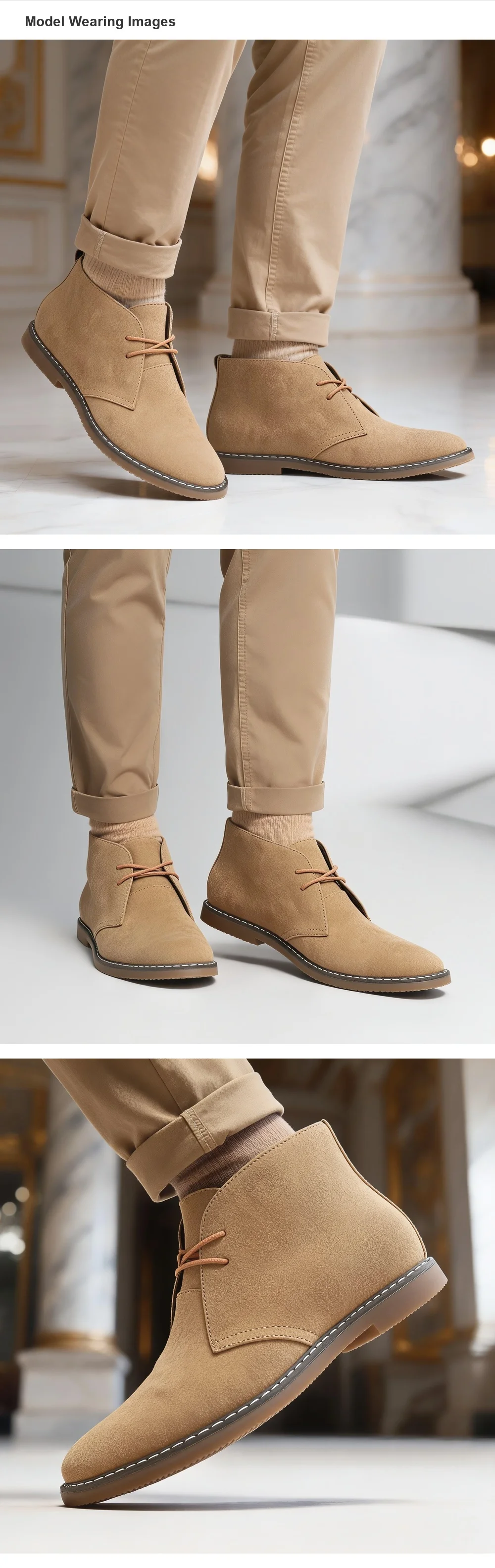 Herrenstiefel Retro Marke 2026 Lässige Bequeme Modische Wüstenstiefel für Männer # KD563 – Detail 5