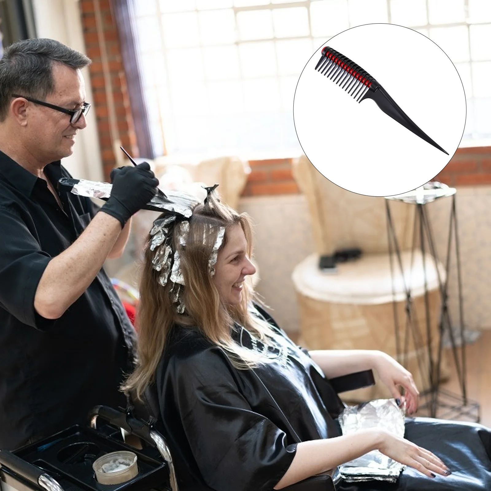 

1 pc Comb Detachable Roller Long Handle Scalp Massage Salon Hair Coloring Tool Hairdressing Combs Hair Styling Combs