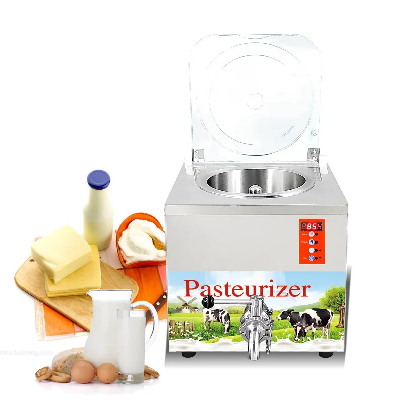 

14L Fruit Juice Milk Pasteurizer Machine Yoghurt Gelato Ice Cream 60 to 85 Degree Egg Pasteurization Machine with Ratary Mixer