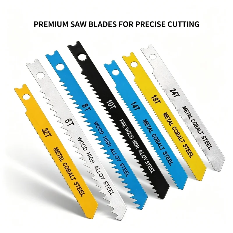 Bi-Metal Sabre Saw Blades Single Half Hole Design Multi TPI For DIY Wood Cutting Metal Pipe Stainless Steel Saw Tool Parts