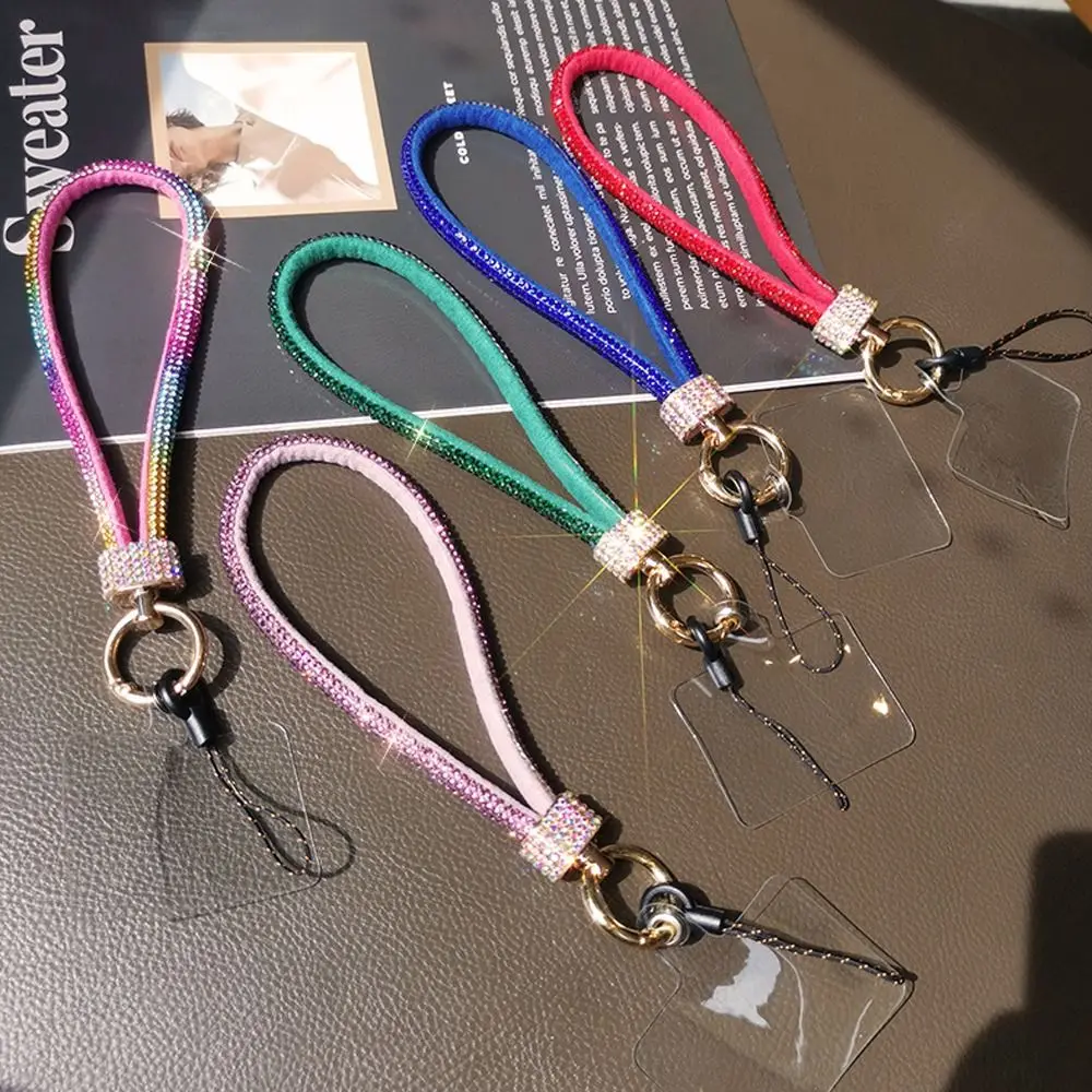 Gorgeous Flash Diamond Mobile Phone Universal Lanyard Wrist Strap Colorful Hand Rope Mobile Phone Anti-Loss Short Rope