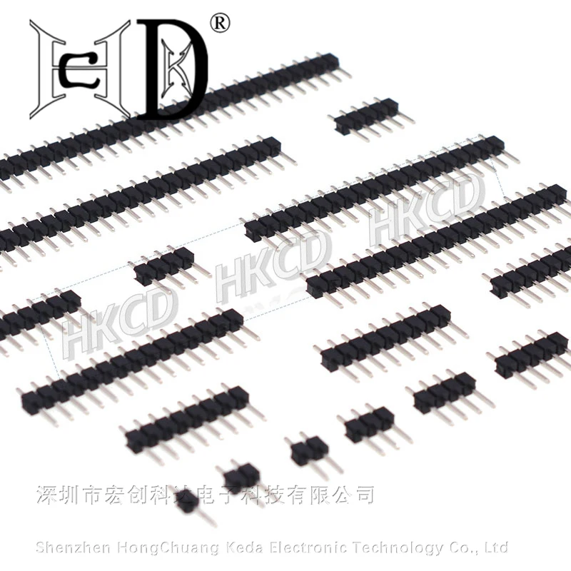 10pcs 40 Pin 1x40 Single Row Male 2.54 Breakable Pin Header Connector Strip for Arduino Black