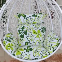 Hanging Swing Egg Chair Cushion Cover Patio Large Round Papasan Pad Detachable Garden Lounger Cushion Cover  (No Filling)