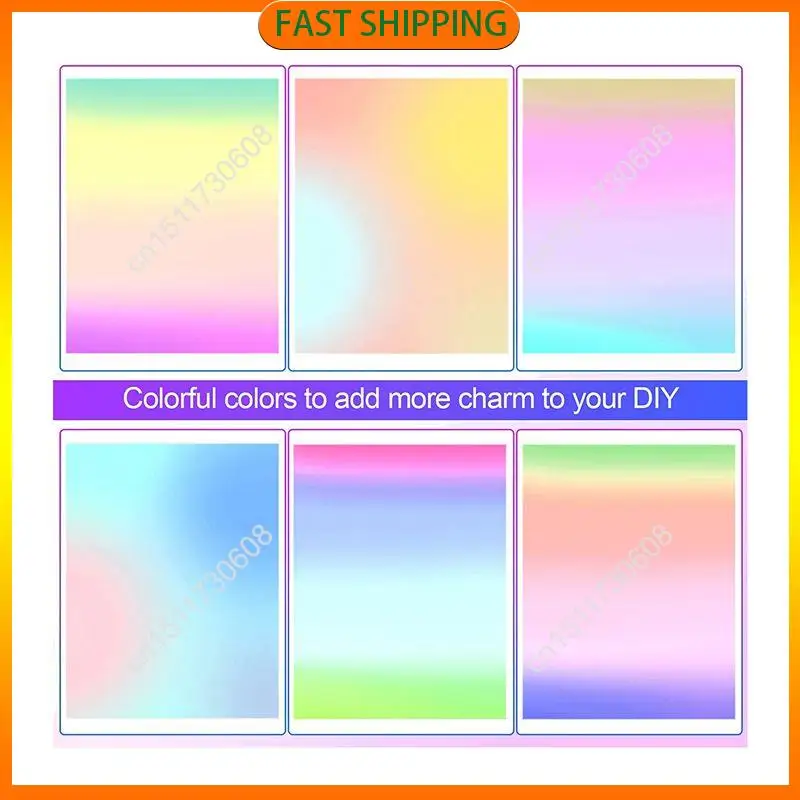 اشتري الآن لوح أكريليك مشع ملون من الأكريليك الشفاف قزحي الألوان، لوح أكريليك مقطوع بالليزر، 8 × 12 بوصة (3 عبوات، سميك 2.6 مم)