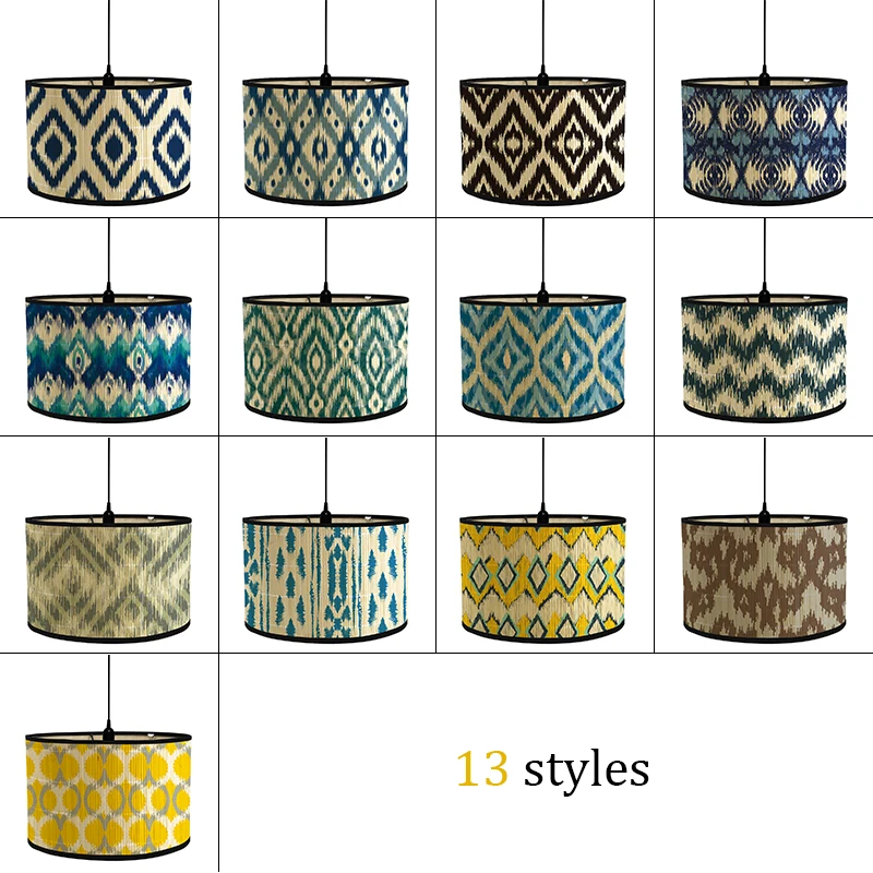 Handmade Retro Lamp Shade Japanese Homestay Bar Cafe Home Decor Folk Chandelier Light Cover Weave Bamboo Lighting Crafts