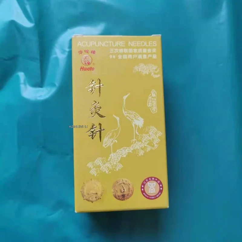 Authentic huatuo silver-plated non-disposable needles 200 pcs reusable acupuncture needle size 0.25/30/35/40mm
