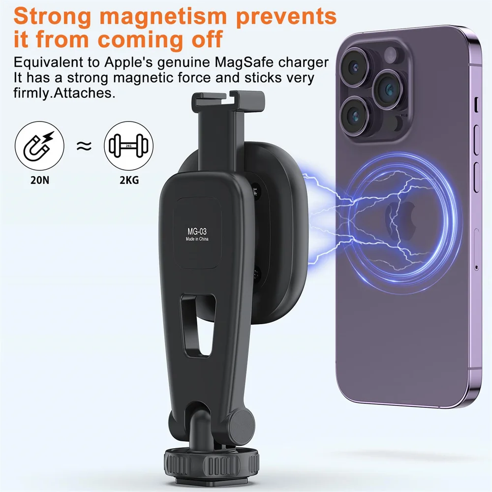 VRig ไม้เซลฟี่ระบบแม่เหล็กใหม่สำหรับสมาร์ทโฟนแอนดรอยด์ของ Magsafe ขาตั้งพร้อมรีโมทไร้สายสำหรับ iPhone 15 14 13