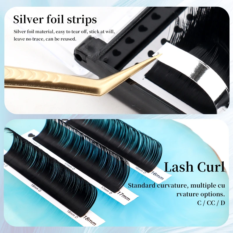 Winky beauty Ellipse Estensione ciglia piatte Punte divise Ciglia finte nere opache Ciglia individuali a forma piatta super morbide