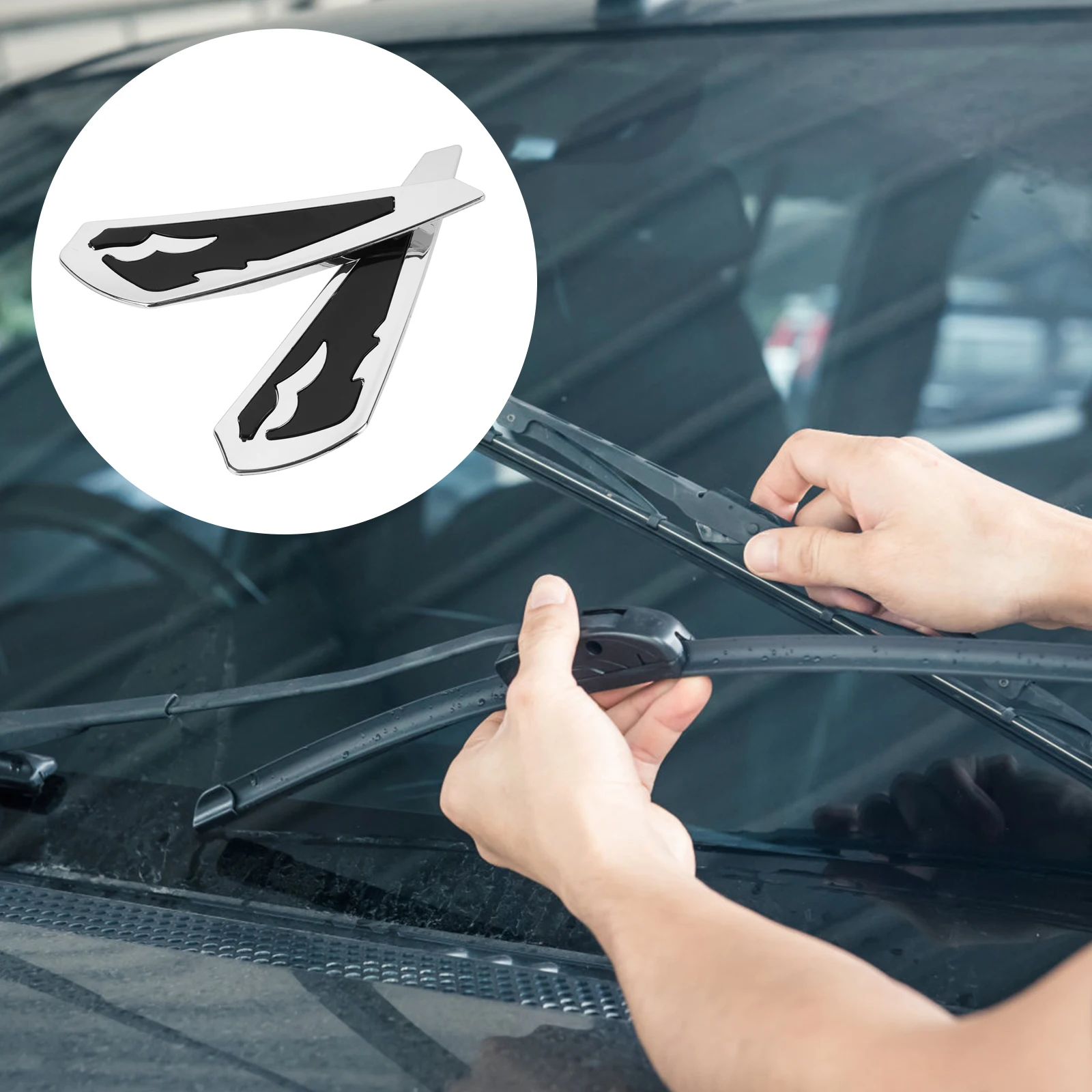 

Wiper Booster Enhances Windshield Pressure Rainy Driving Safety Compatible Car Models Durable Plastic Anti-Shake Stick Close