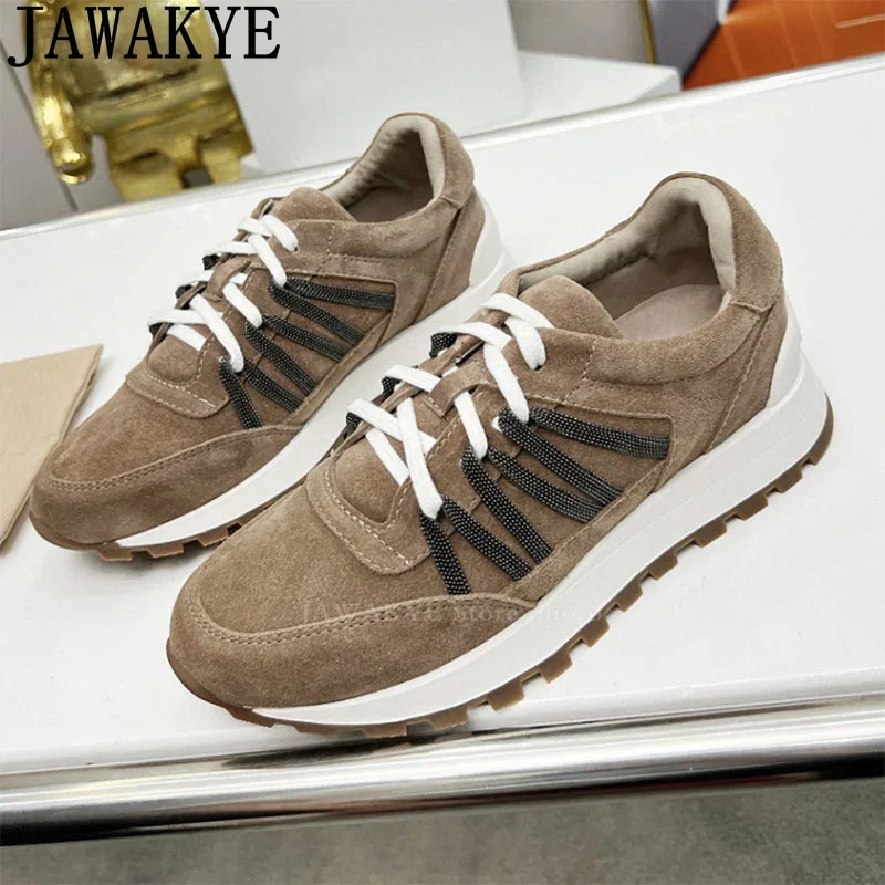 Spring Hot Sale Famous Flat Sneakers Shoes Woman\'s Quality Breathable Lace-Up Casual Brand Shoes Luxury Comfort Run Shoes Mujer