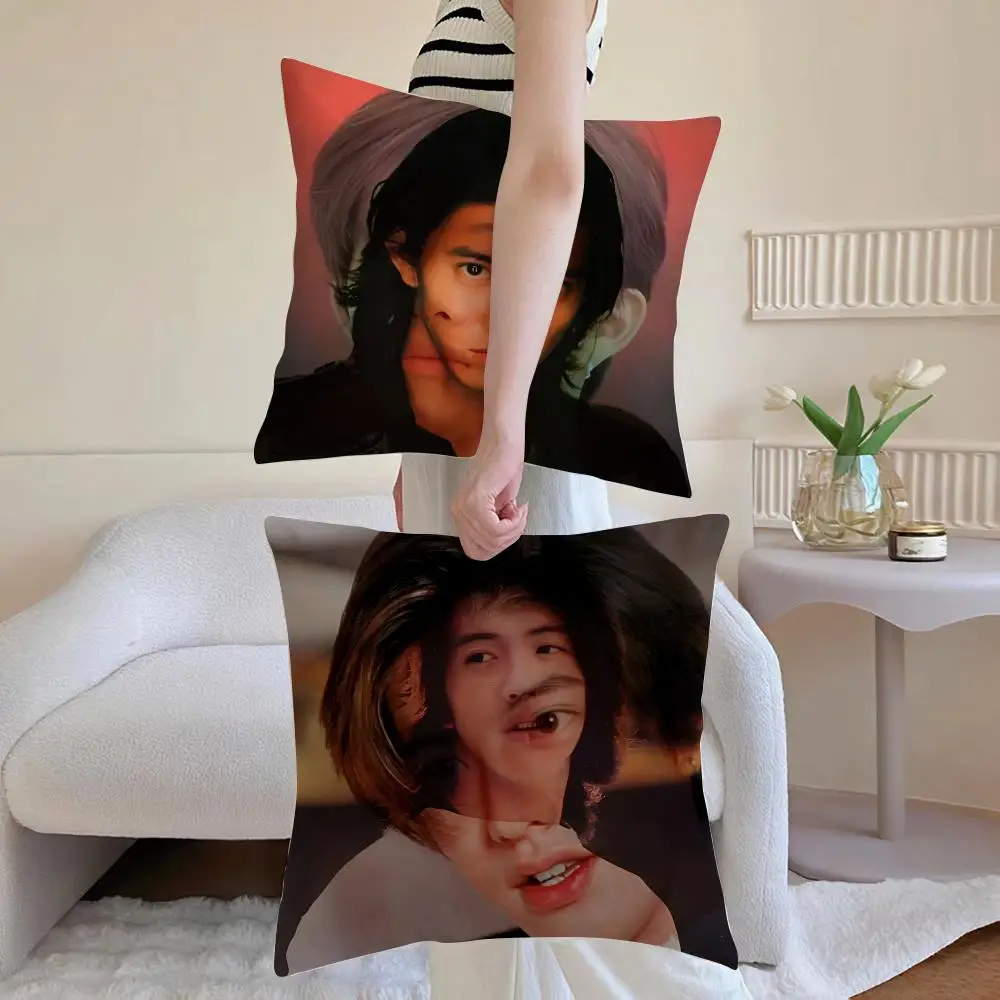 Takuya Kimura Actor Cushion Cover Anti-dustmite Pillowcase Invisible zipper silky short plush Sofa cushion cover