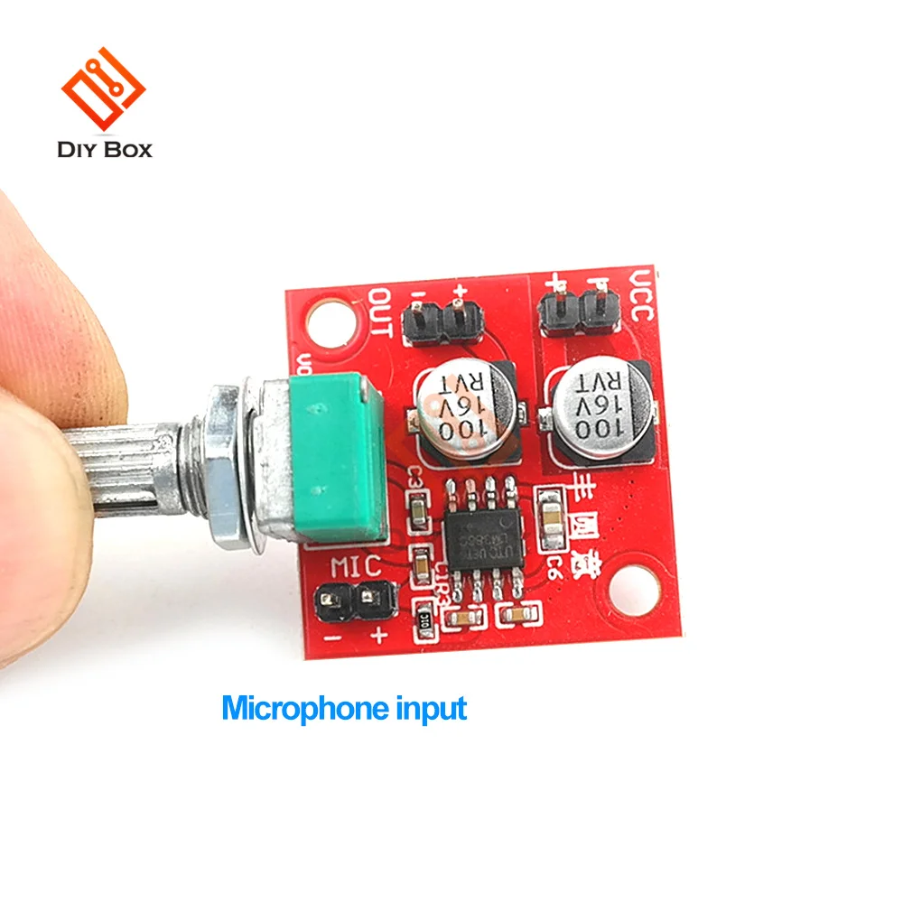 5 Stück DC4-12V LM386 Elektret-Mikrofonverstärker Mikrofon-Tonabnehmermodul Kann Kopfhörer und Kleine Lautsprecher Ansteuern – Detail 9