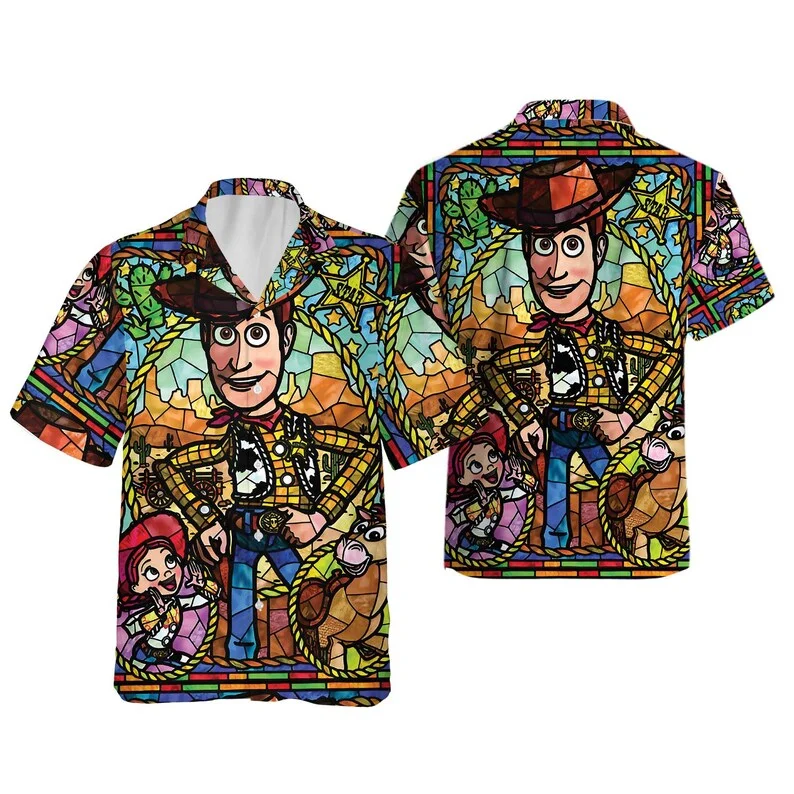 

Toy Story Woody Hawaiian Shirt Disney Buzz Lightyear Summer Hawaiian T-shirt Boys and Girls 3D Printed Hawaiian Shirt 2025