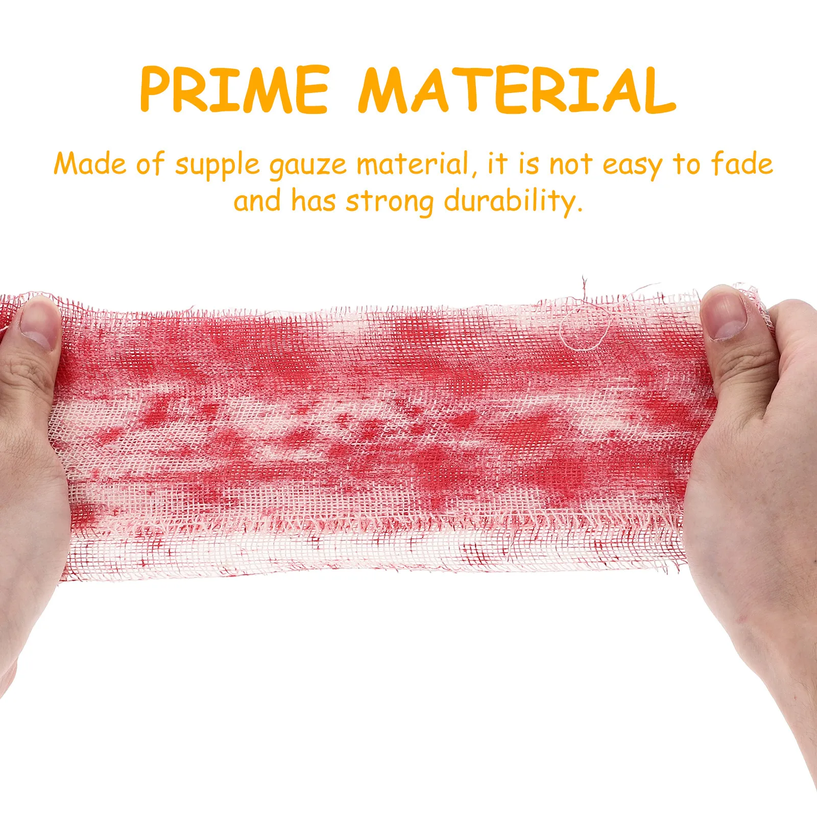Halloween Bloody Gauze Prop Realistic Bloodstained Creepy Cloth Strip for Party Decor Haunted Scene Layout Atmosphere