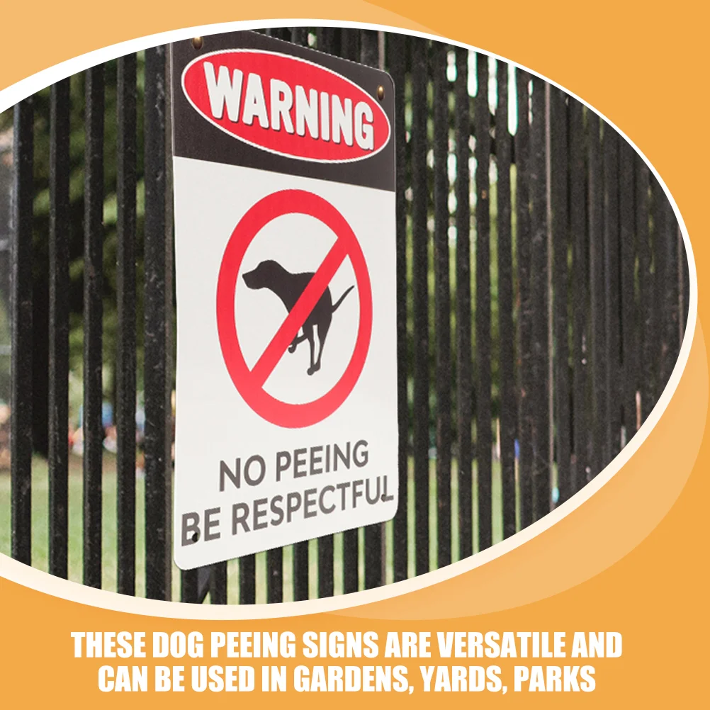 Vintage Tin Painting Dog Signs No Pooping and Peeing for Yard Keep Neighbors Out of My The Keeping Dogs