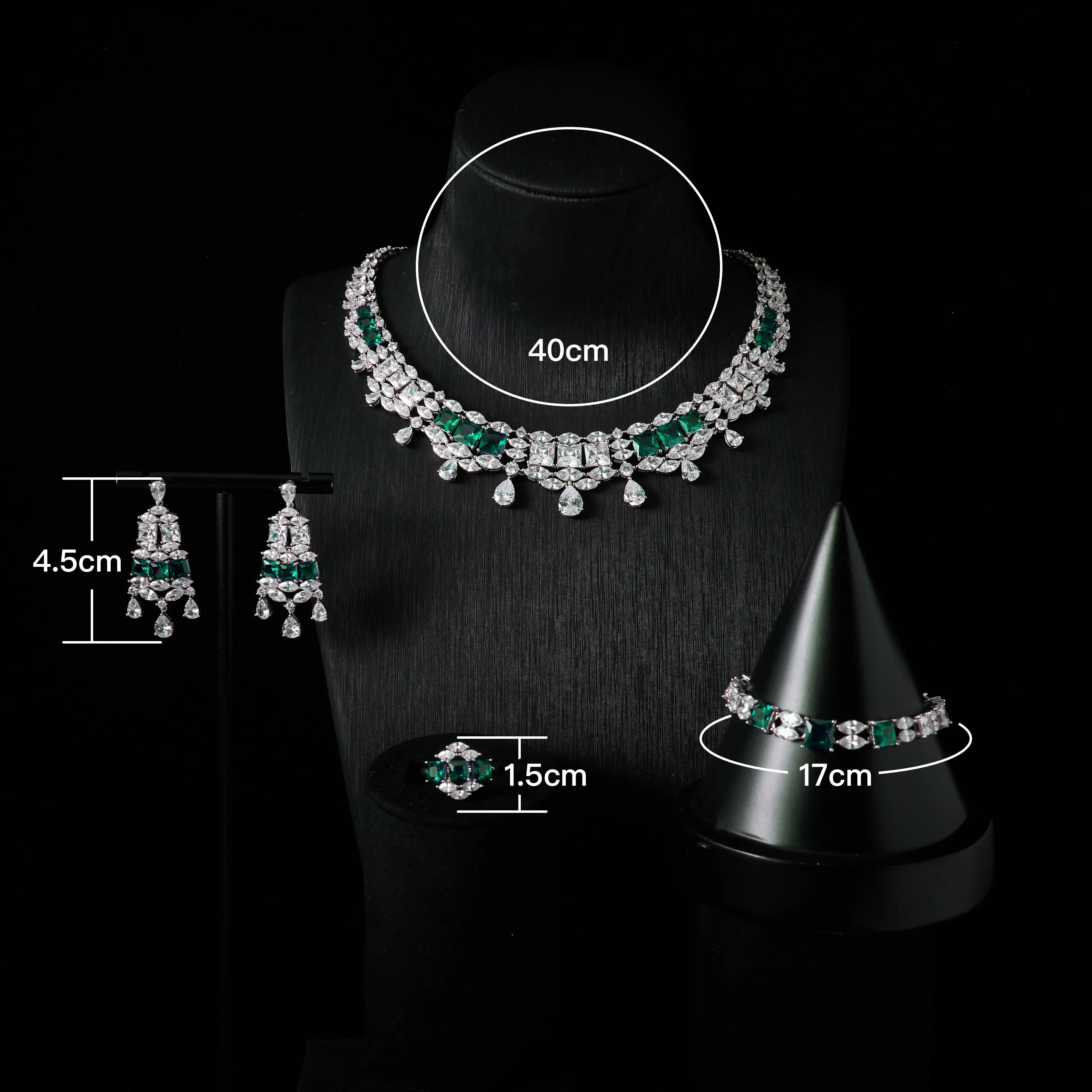 IN JEWELIFE Luxury Necklace Set Bridal Color Zirconia Jewelry Sets for Women Party Charm CZ Crystal Wedding Engagement Accessory