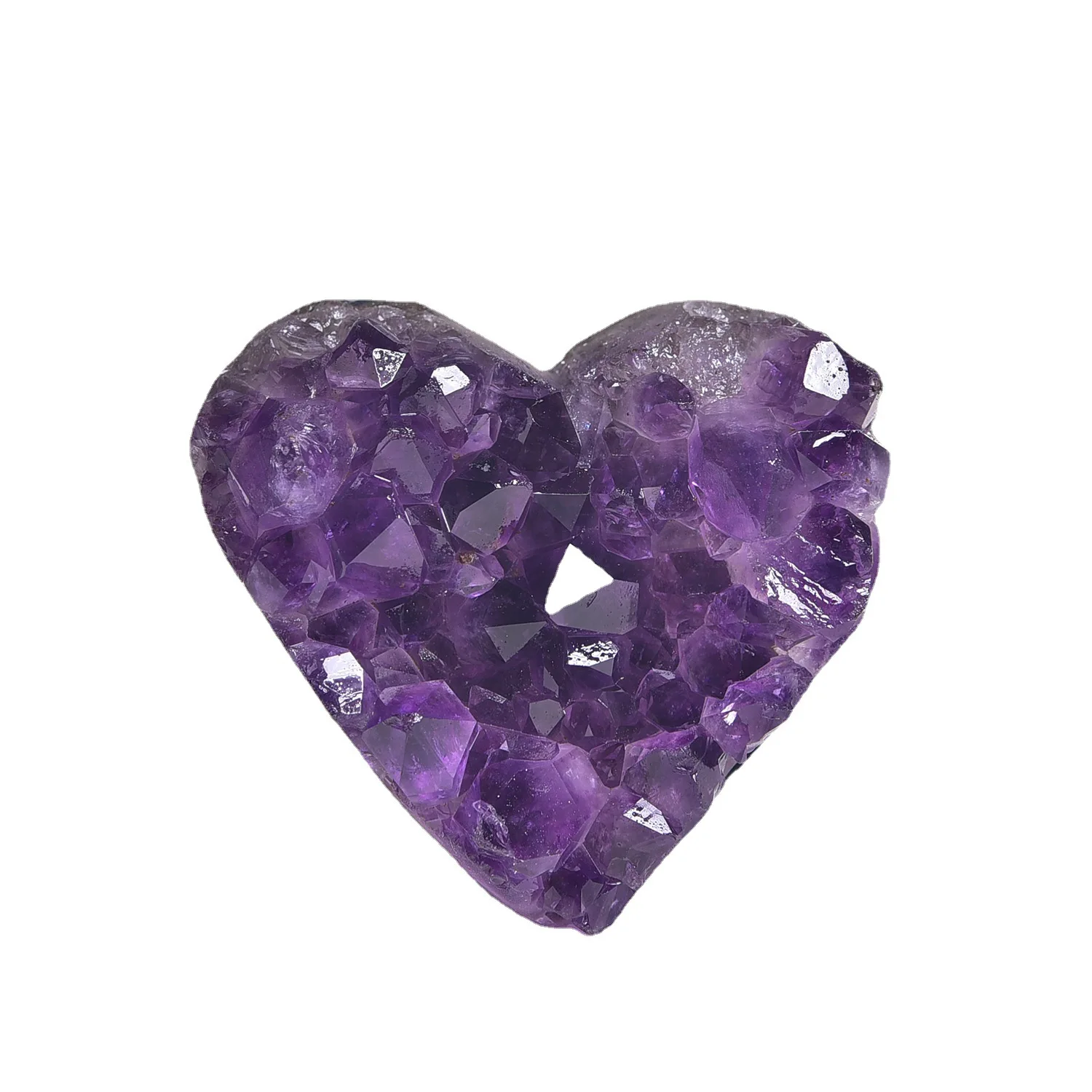 2-4cm Natural Amethyst Cluster Healing Gemstones Heart Ore Rock Purple Crystals Crafts DIY Reiki Quartz Mineral Specimen Decor