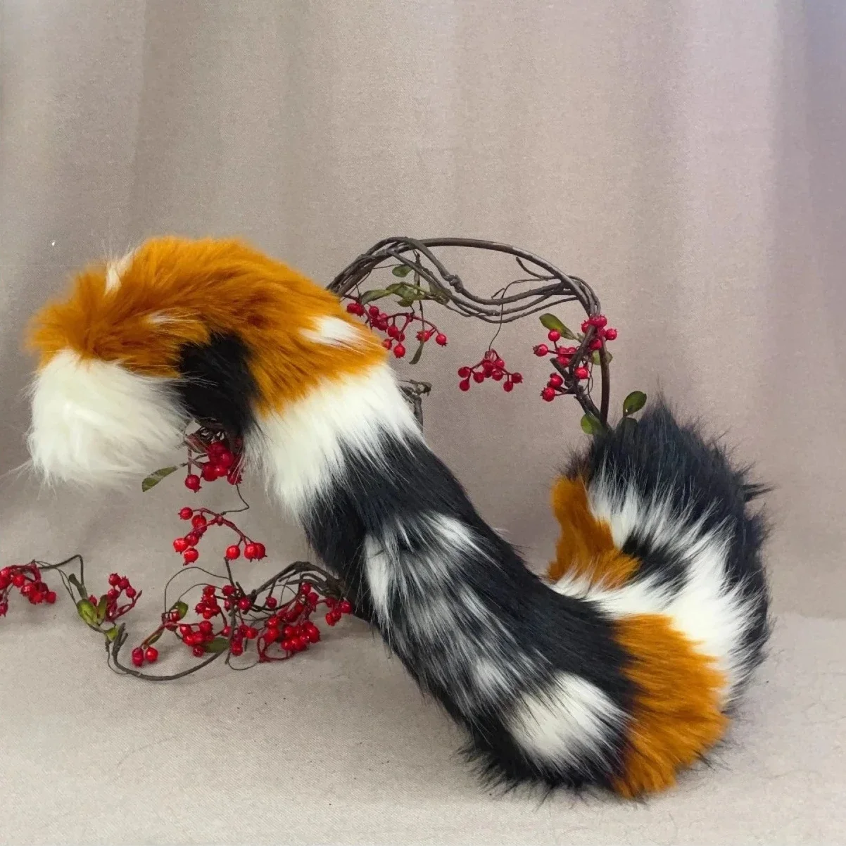 New Hand Made Ear and Tail Animal Claw Three Flowered Cat Cosplay Halloween Props Hair Hoop Animation Clothing DIY Accessories 3