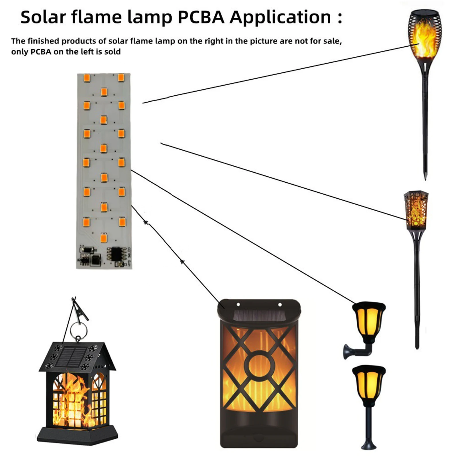 1.2V ソーラーフレームライト回路基板、36 LED ランプコントローラーボード PC ライトコントローラードライブボード DIY 照明用