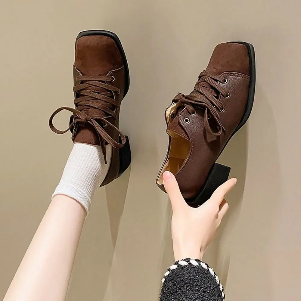 

Женская обувь Мэри Джейн с квадратным носком, осенняя повседневная обувь на среднем каблуке, женская трендовая мода 2024, бренд Лолиты, Zapatillas De Mujer